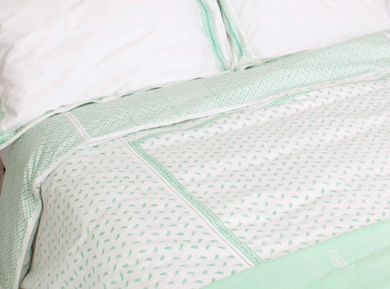 Pia Feather Hand Block Printed Duvet Cover