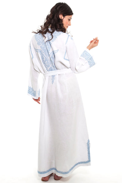 embroidered dressing gowns Personalised Kids Dressing Gown | Embroidered Name Kids Blue Bath Robe |  Hooded Housecoat