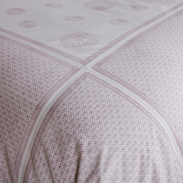 Lavender detail of borders and Jali stitching