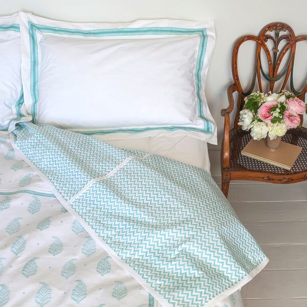 Nina Paisley Hand Block Printed Duvet Cover