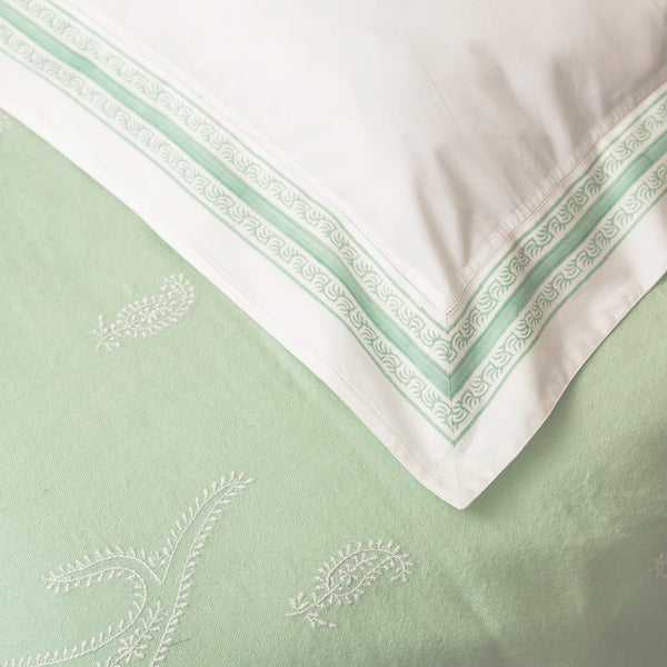 Fern Green with Scandinavian Green Kashmiri Blanket
